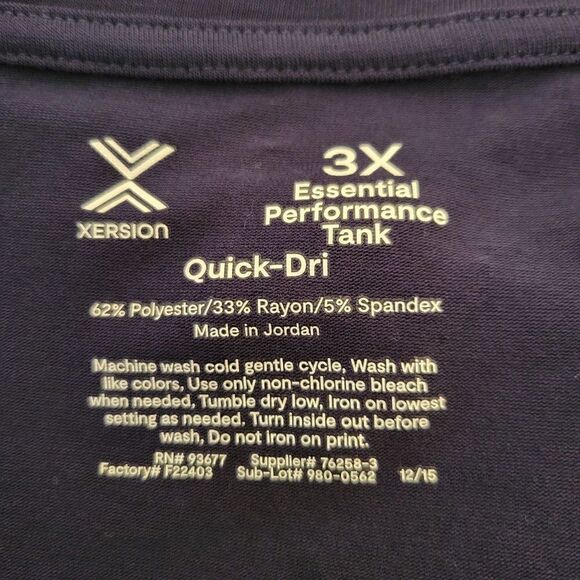 Xersion Quick-Dri Performance Tank Top (Size 3X) - Picture 5 of 7